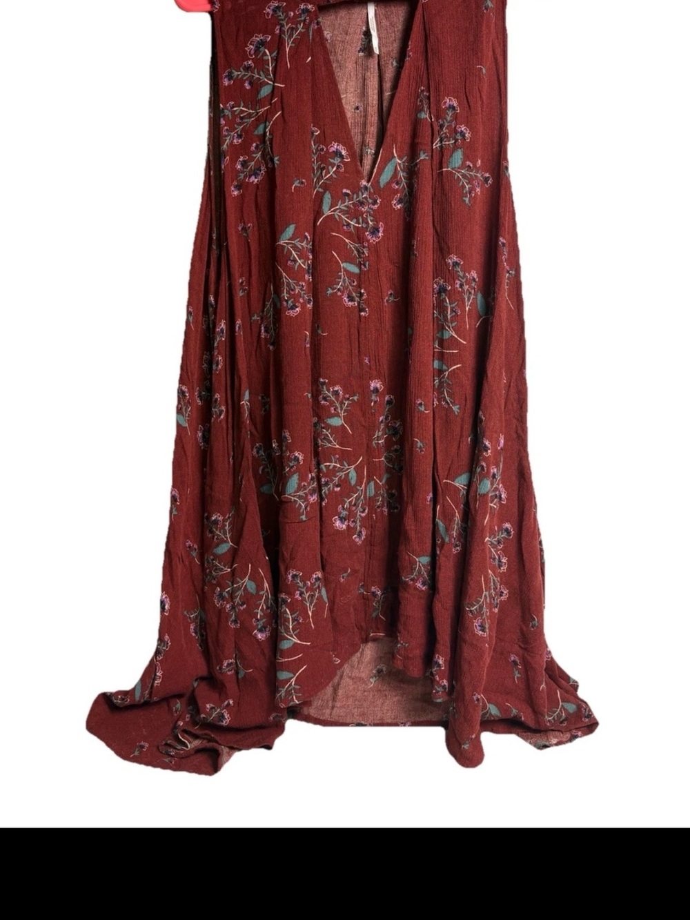 Free People Snap Out Of It Sleeveless Swing Tunic Top Floral Rust Women’s M